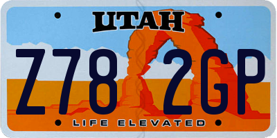 UT license plate Z782GP