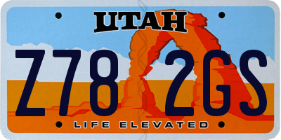 UT license plate Z782GS