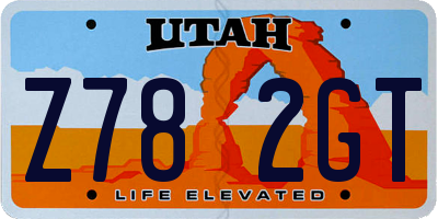 UT license plate Z782GT