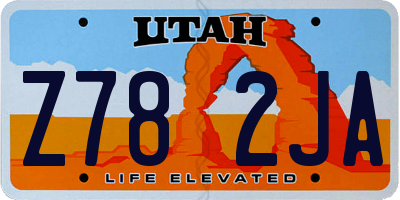 UT license plate Z782JA
