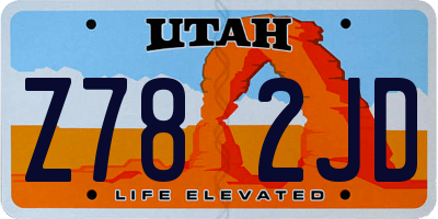 UT license plate Z782JD
