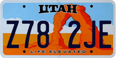 UT license plate Z782JE