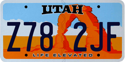 UT license plate Z782JF