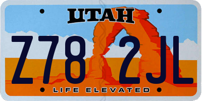 UT license plate Z782JL