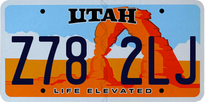 UT license plate Z782LJ