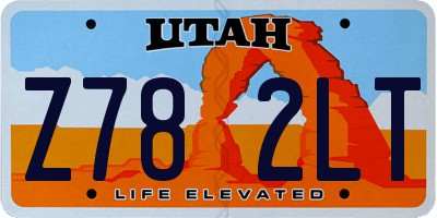 UT license plate Z782LT