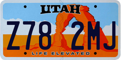 UT license plate Z782MJ