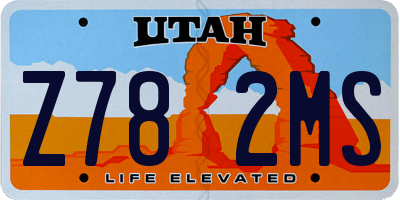 UT license plate Z782MS