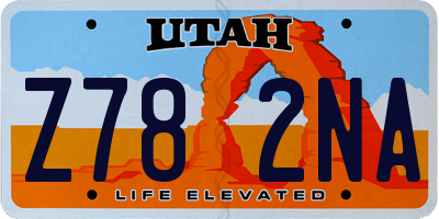 UT license plate Z782NA