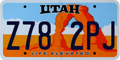 UT license plate Z782PJ