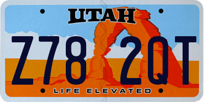 UT license plate Z782QT