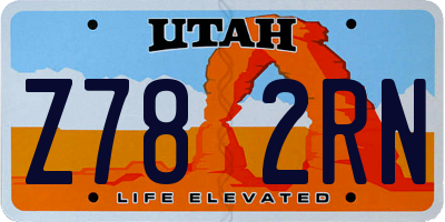 UT license plate Z782RN