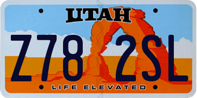 UT license plate Z782SL