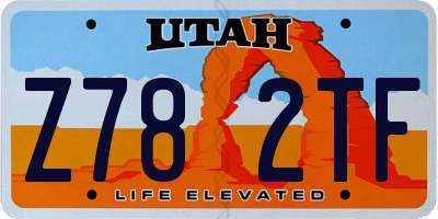 UT license plate Z782TF