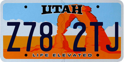 UT license plate Z782TJ