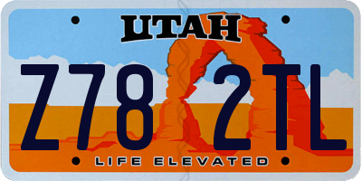 UT license plate Z782TL