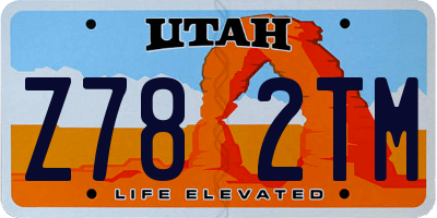 UT license plate Z782TM