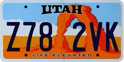 UT license plate Z782VK