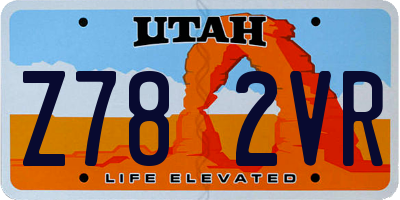 UT license plate Z782VR