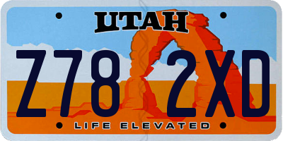 UT license plate Z782XD