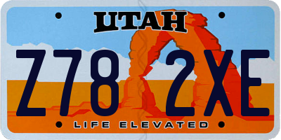 UT license plate Z782XE