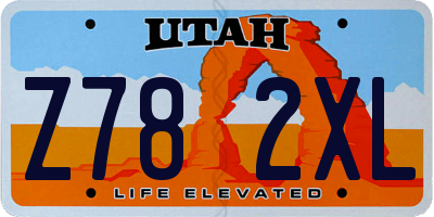 UT license plate Z782XL