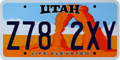 UT license plate Z782XY