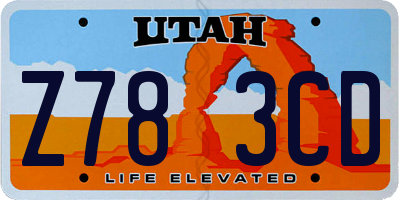 UT license plate Z783CD