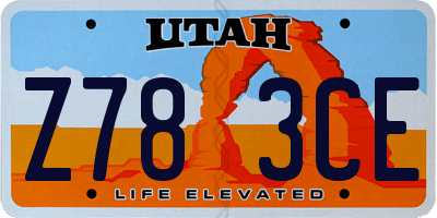UT license plate Z783CE