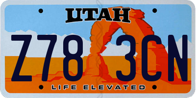 UT license plate Z783CN