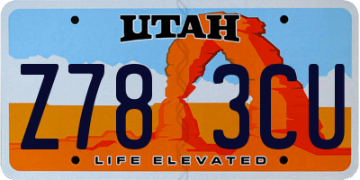 UT license plate Z783CU