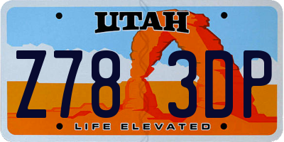 UT license plate Z783DP