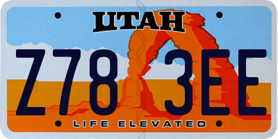 UT license plate Z783EE