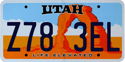 UT license plate Z783EL