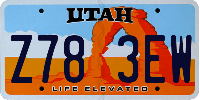 UT license plate Z783EW
