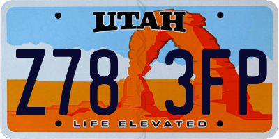 UT license plate Z783FP