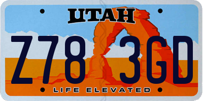 UT license plate Z783GD