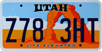 UT license plate Z783HT