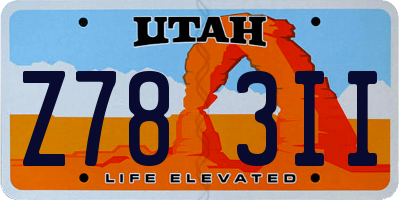 UT license plate Z783II