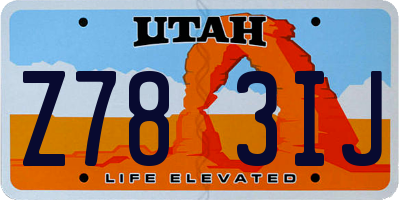 UT license plate Z783IJ