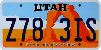 UT license plate Z783IS