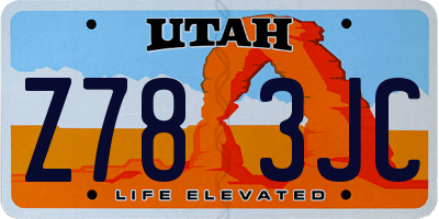 UT license plate Z783JC