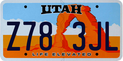 UT license plate Z783JL