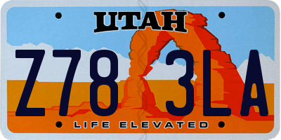 UT license plate Z783LA