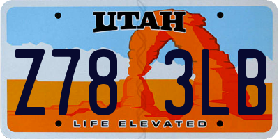 UT license plate Z783LB