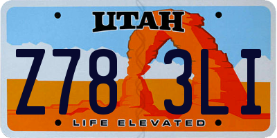 UT license plate Z783LI