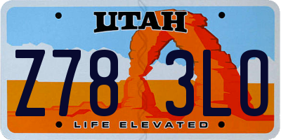 UT license plate Z783LO