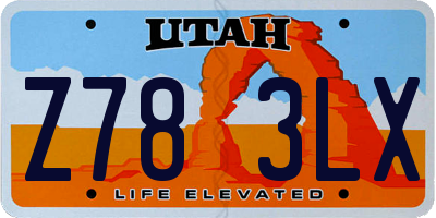 UT license plate Z783LX