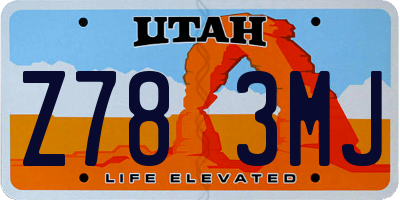 UT license plate Z783MJ