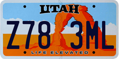 UT license plate Z783ML